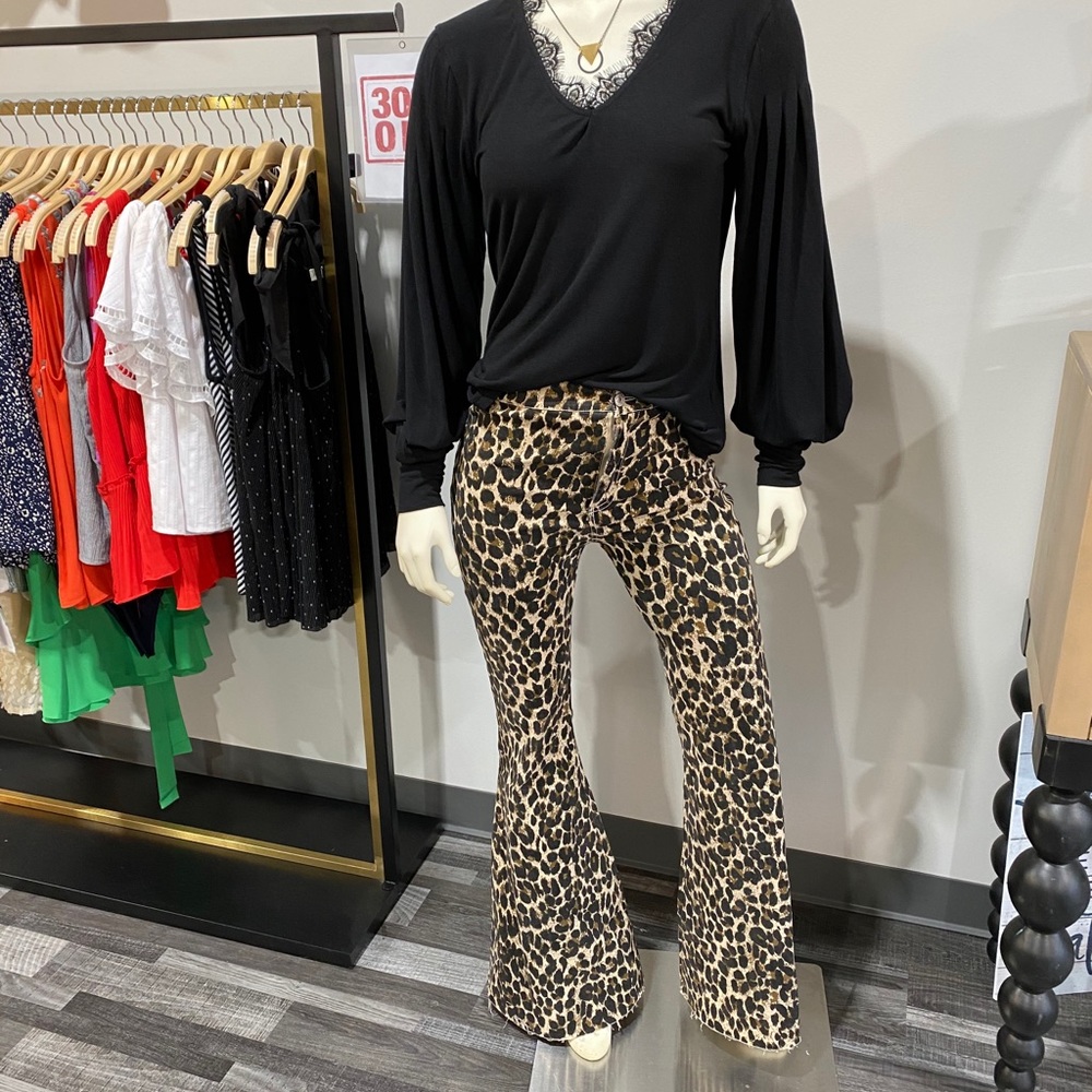 NEW leopard bell bottoms